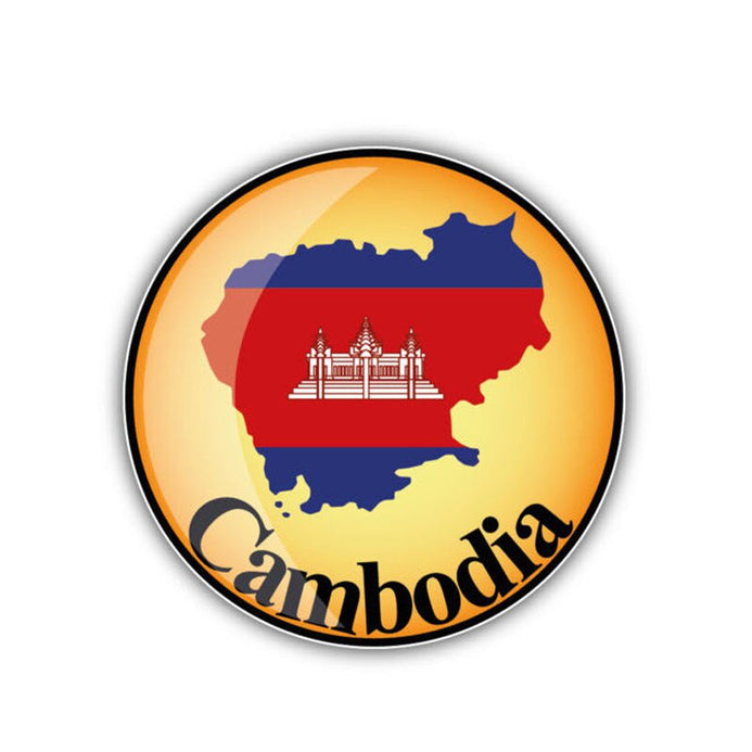 Adesivo bandiera Cambogia per auto