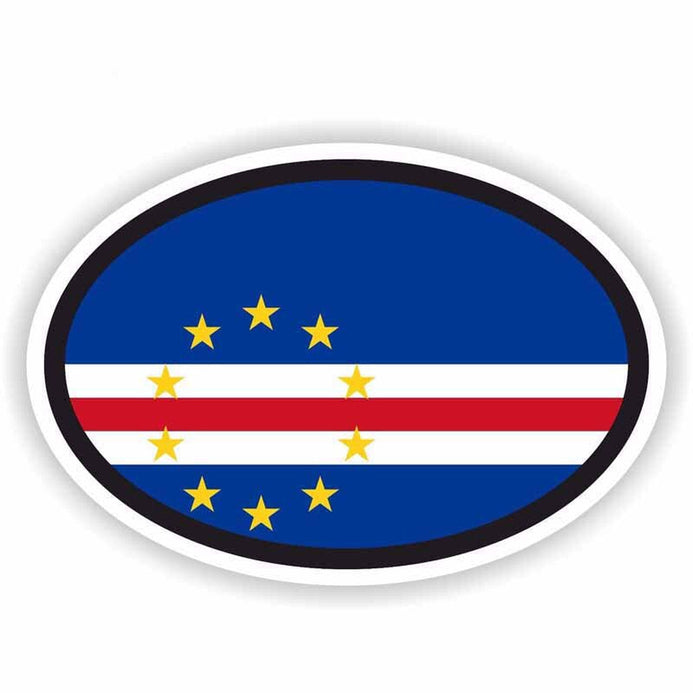Adesivo bandiera Capo Verde rotondo