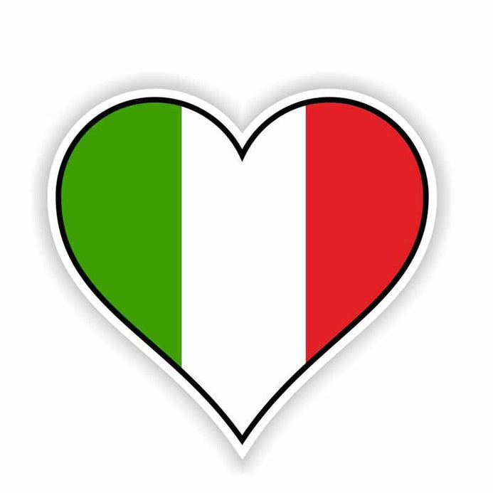 Adesivo bandiera Italia cuore