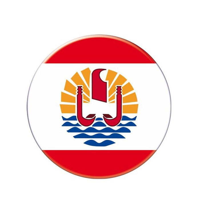 Adesivo bandiera Polinesia francese rotondo