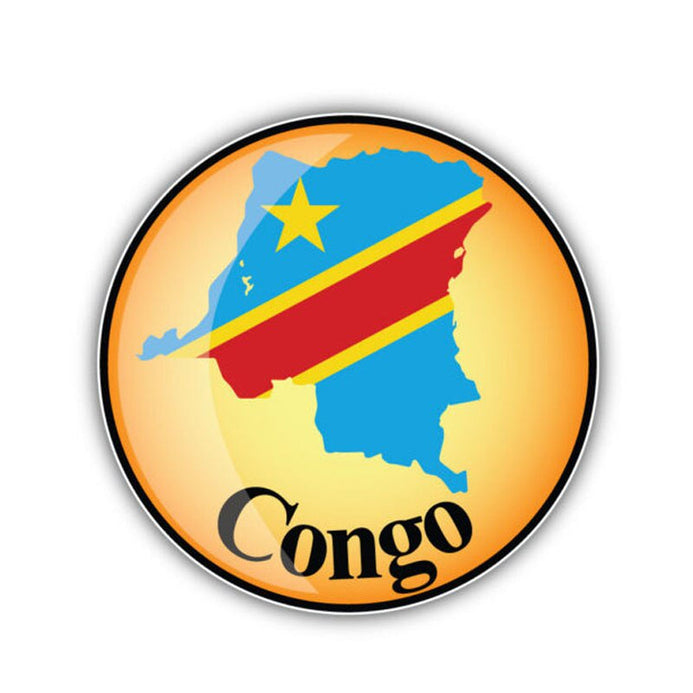 Adesivo bandiera RDC per auto