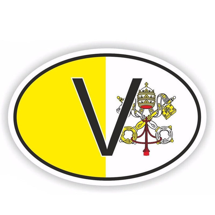 Adesivo bandiera Vaticano per auto