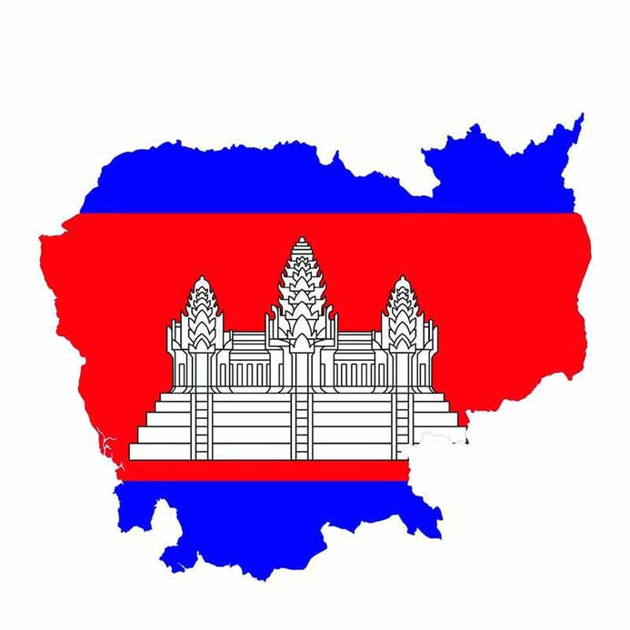 Adesivo carta Cambogia