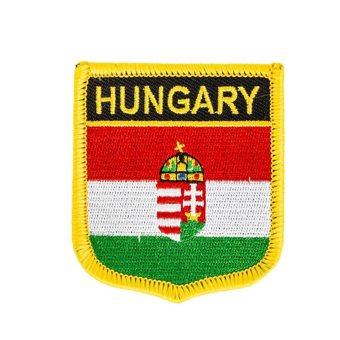 Badge bandiera Ungheria con stemma