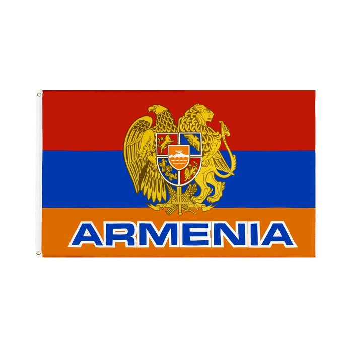 Bandiera Armenia con emblema 60 x 90 cm
