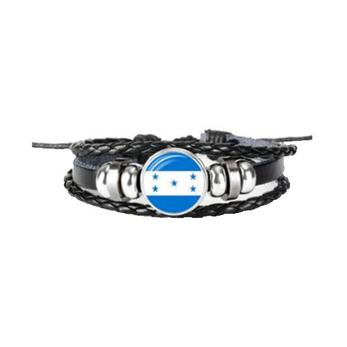 Braccialetto in pelle bandiera Honduras