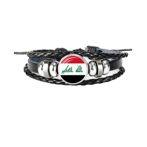 Braccialetto in pelle bandiera Iraq