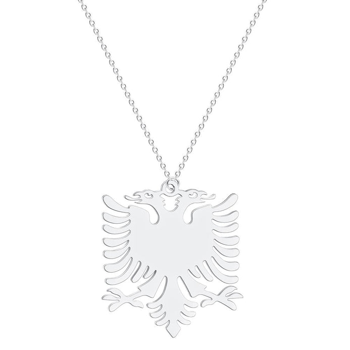 Collana aquila Albania colore argento