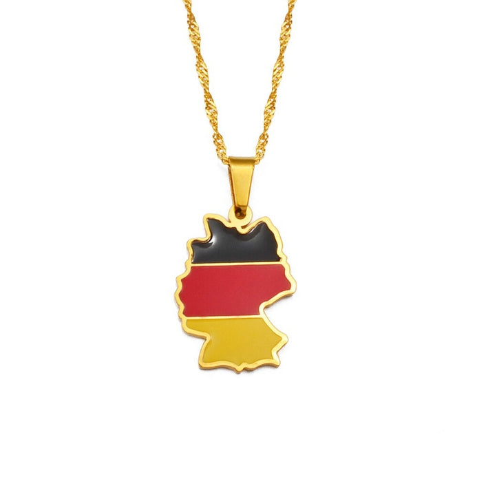 Collana bandiera Germania colore oro