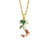 Collana bandiera Italia colore oro
