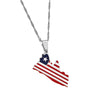 Collana bandiera Liberia colore argento