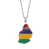 Collana bandiera Mauritius colore argento
