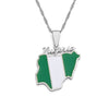 Collana bandiera Nigeria colore argento