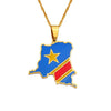 Collana bandiera RDC colore oro
