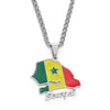 Collana bandiera Senegal colore argento