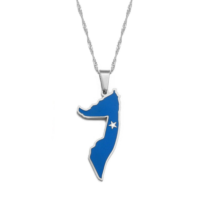 Collana bandiera Somalia colore argento