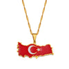Collana bandiera Turchia colore oro