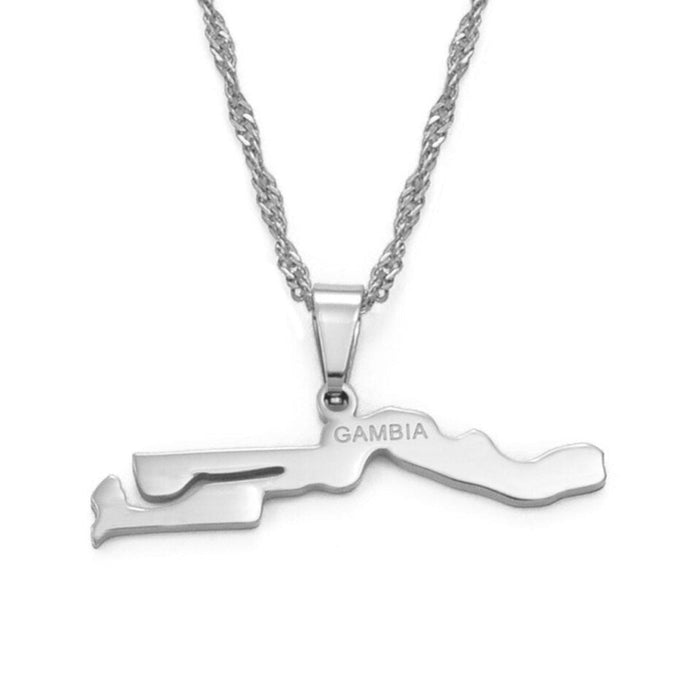 Collana carta Gambia colore argento