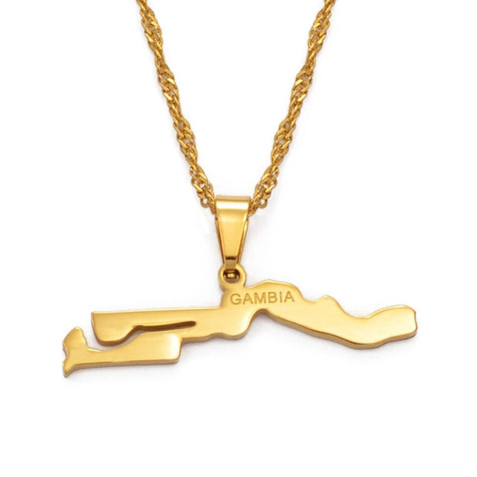 Collana carta Gambia colore oro