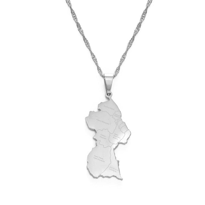 Collana carta Guyana colore argento