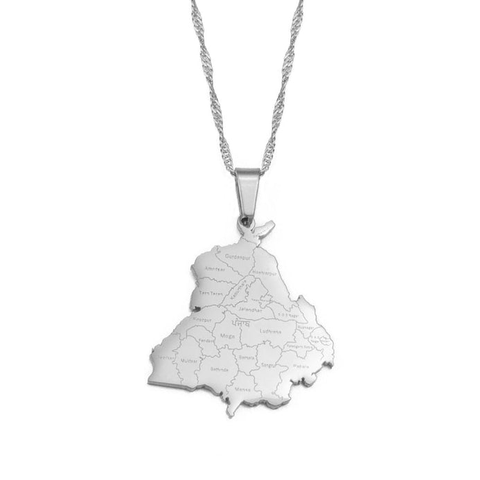 Collana carta India colore argento