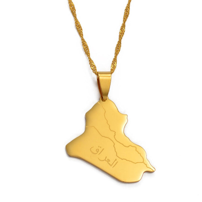 Collana carta Iraq colore oro