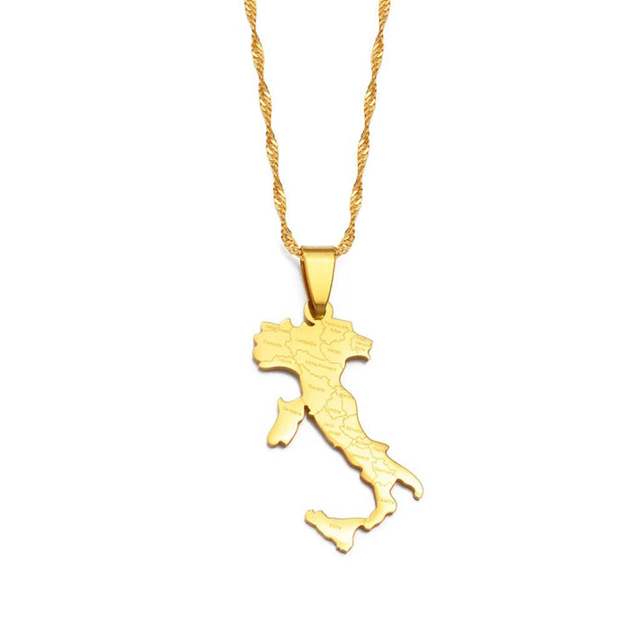 Collana carta Italia colore oro