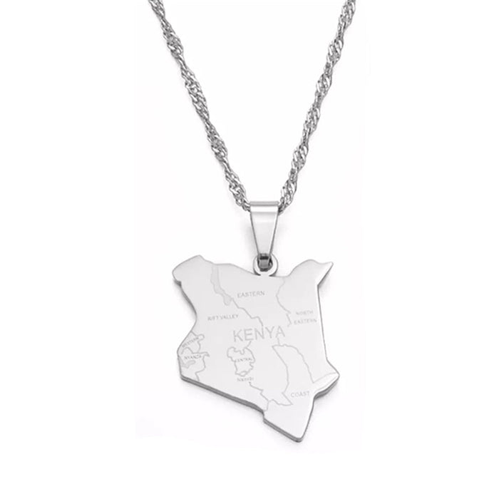 Collana carta Kenya colore argento