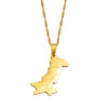 Collana carta Pakistan colore oro