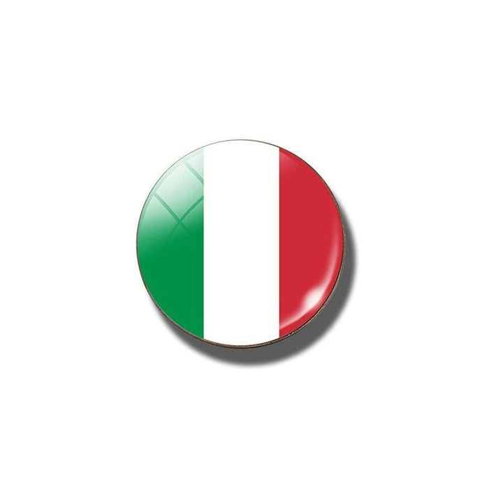 Spilla bandiera Italia rotonda