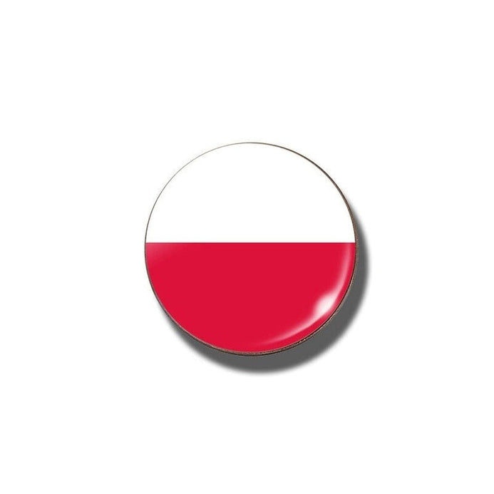 Spilla bandiera Polonia rotonda