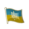 Spilla bandiera Ucraina con stemma