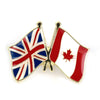 Spilla bandiere incrociate Canada & Regno Unito