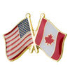 Spilla bandiere incrociate Canada & Stati Uniti