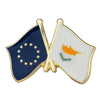 Spilla bandiere incrociate Cipro & Unione Europea