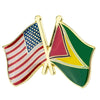 Spilla bandiere incrociate Guyana & Stati Uniti