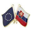 Spilla bandiere incrociate Slovacchia & Unione Europea