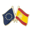 Spilla bandiere incrociate Spagna & Unione Europea