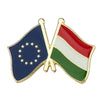 Spilla bandiere incrociate Ungheria & Unione Europea
