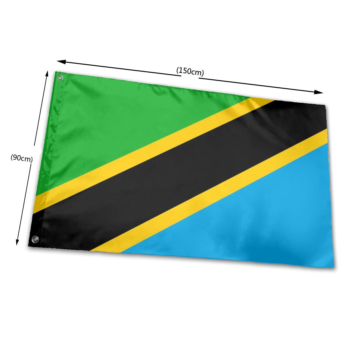 Bandiera Tanzania qualità PRO 90 x 150 cm