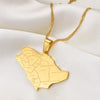Collana carta Arabia Saudita colore oro