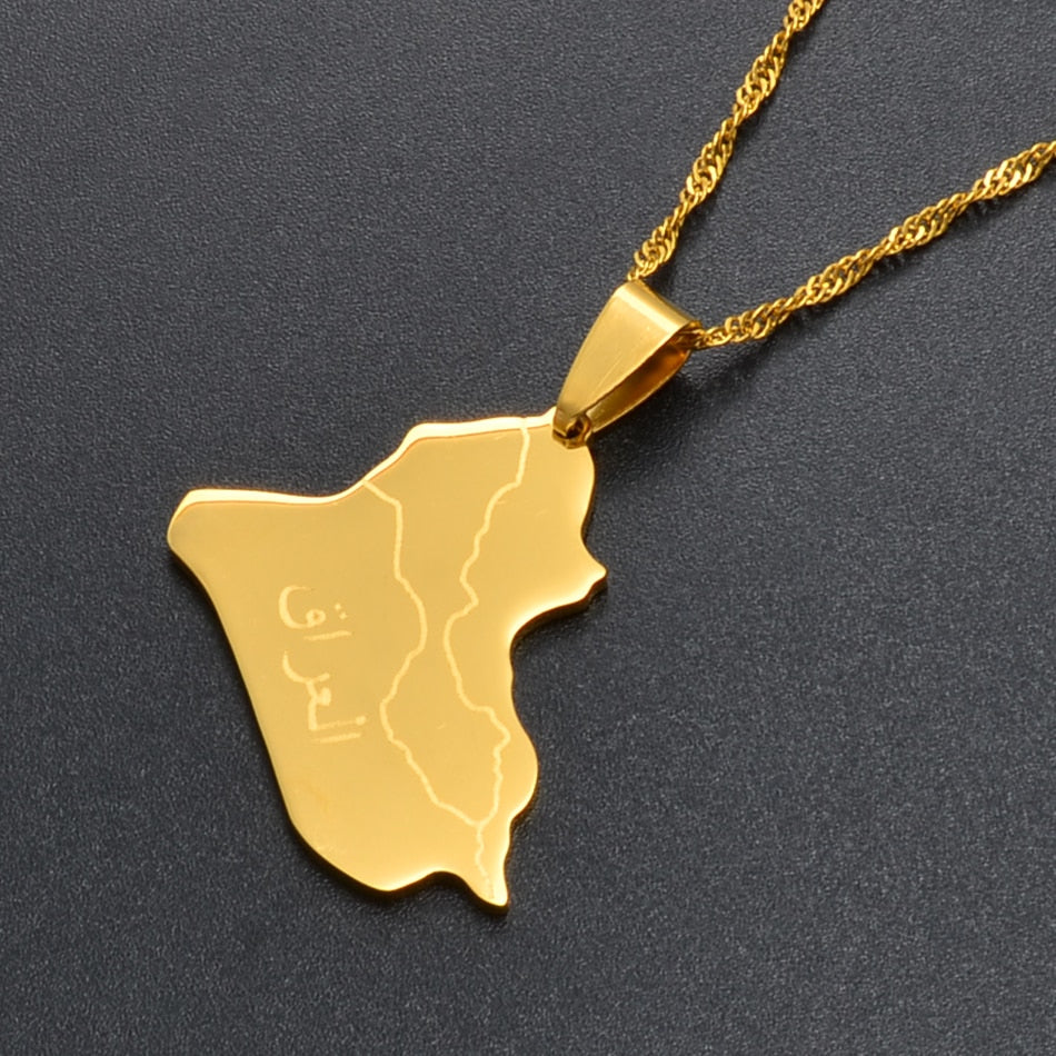 Collana carta Iraq colore oro