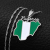 Collana bandiera Nigeria colore argento