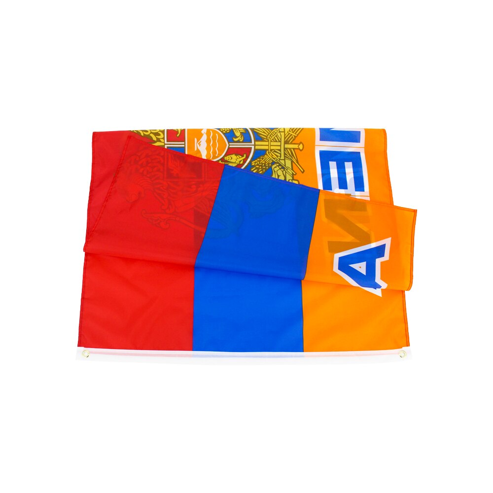 Bandiera Armenia con emblema 90 x 150 cm