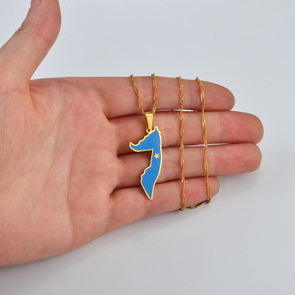 Collana bandiera Somalia colore oro