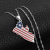 Collana bandiera Liberia colore argento
