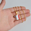Collana bandiera Francia colore oro