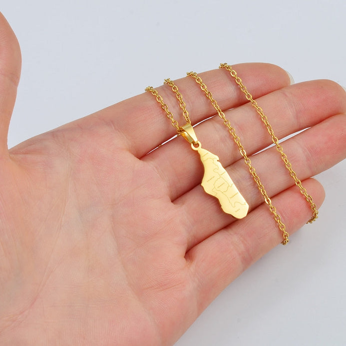 Collana carta Madagascar colore oro