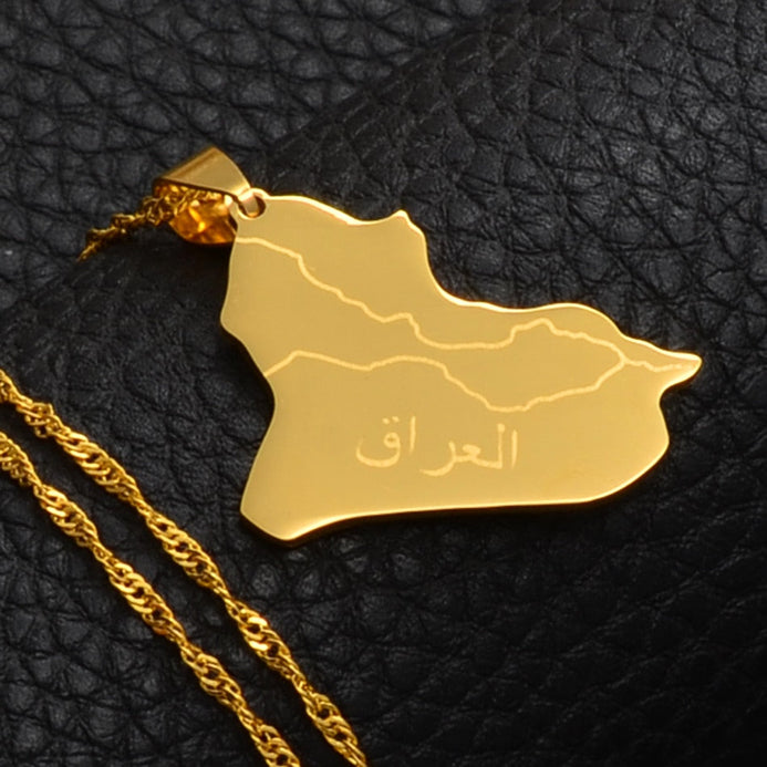 Collana carta Iraq colore oro