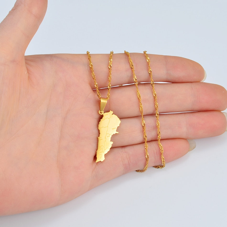 Collana carta Libano colore oro